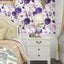 Papel tapiz floral lavanda 17.5x393.5" extraíble