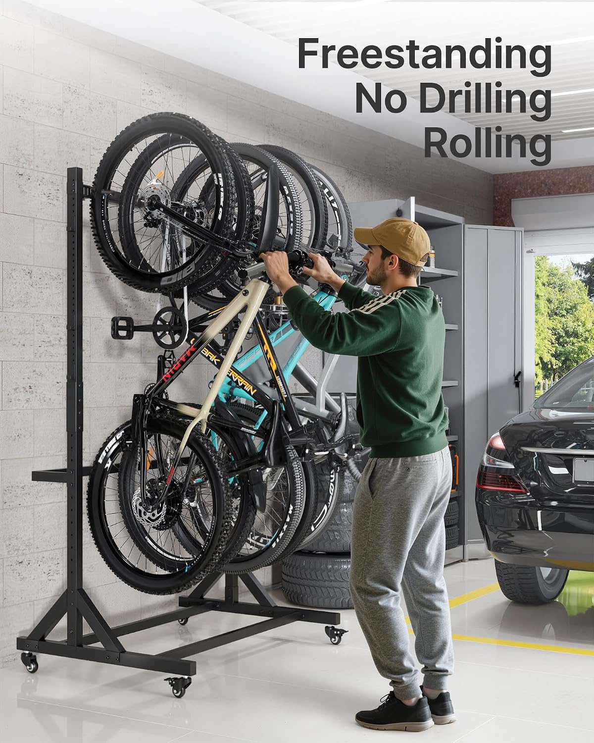 Soporte bicicletas 5 Pzas 350lb con ganchos