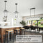Candelabro rectangular negro 48pulg vidrio ondulado