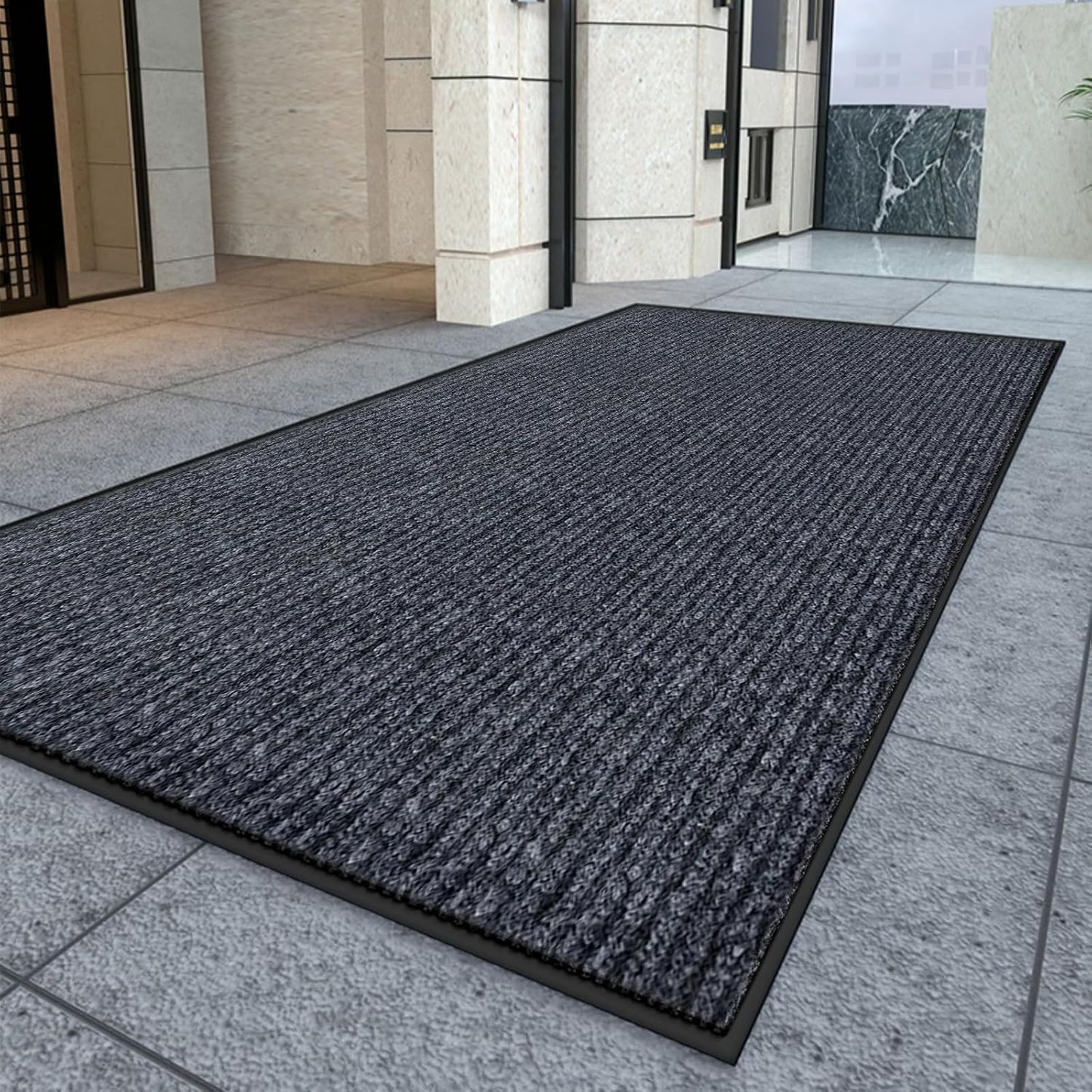Tapete puerta 4x6ft entrada exterior goma antiderrap