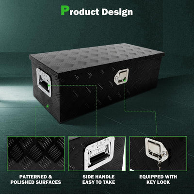 Caja herramientas camión 30" resistente asa negro