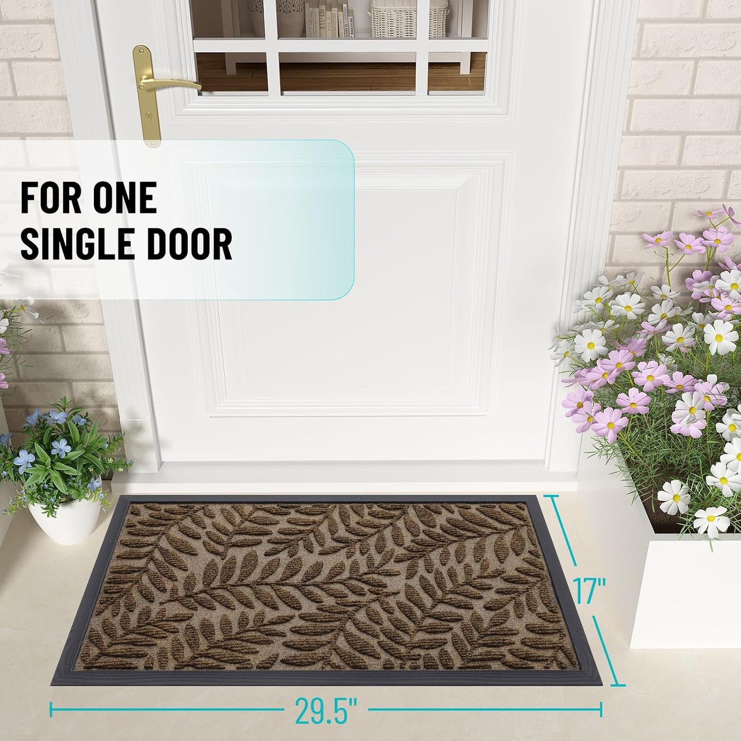 Tapete puerta 29.5x17" impermeable resistente