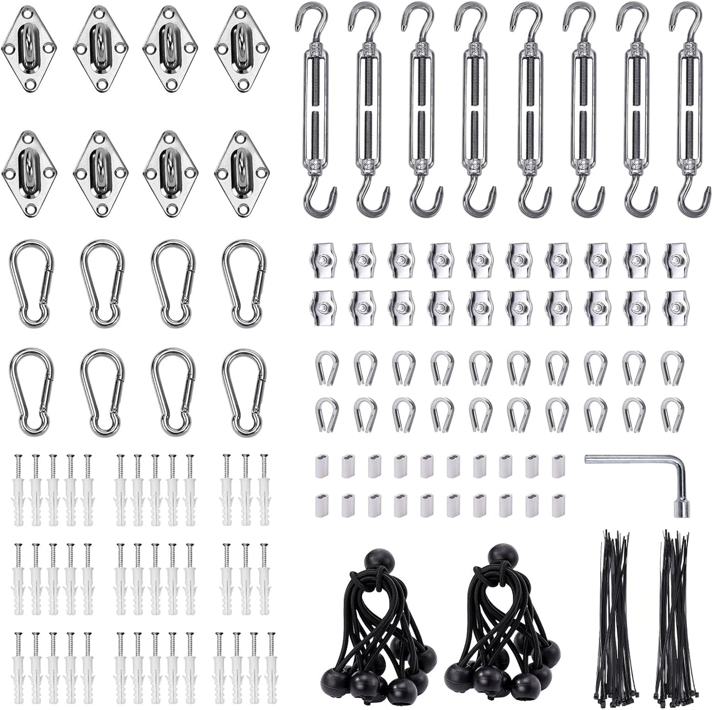 Kit accesorios vela 6pulg toldo tensores al aire libre 235uds