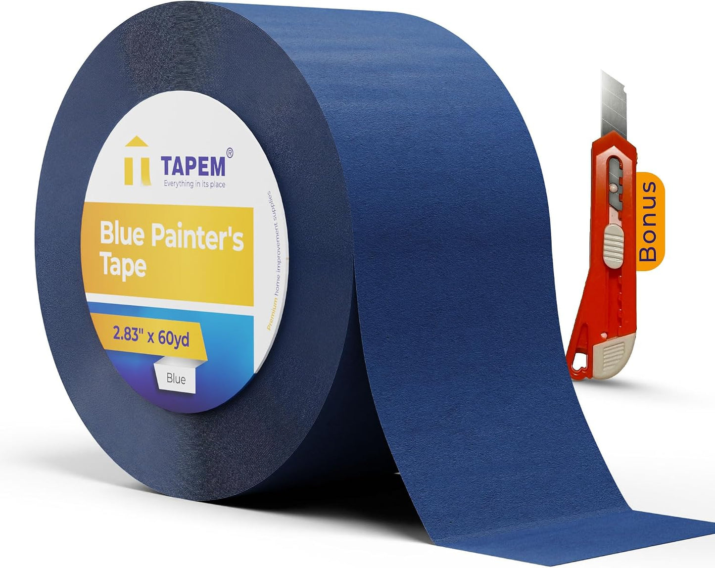 Cinta adhesiva azul para pintores 2.83pulg x 60yd