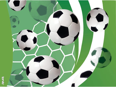 Balón fútbol vaso césped tapa verde 24oz transparente