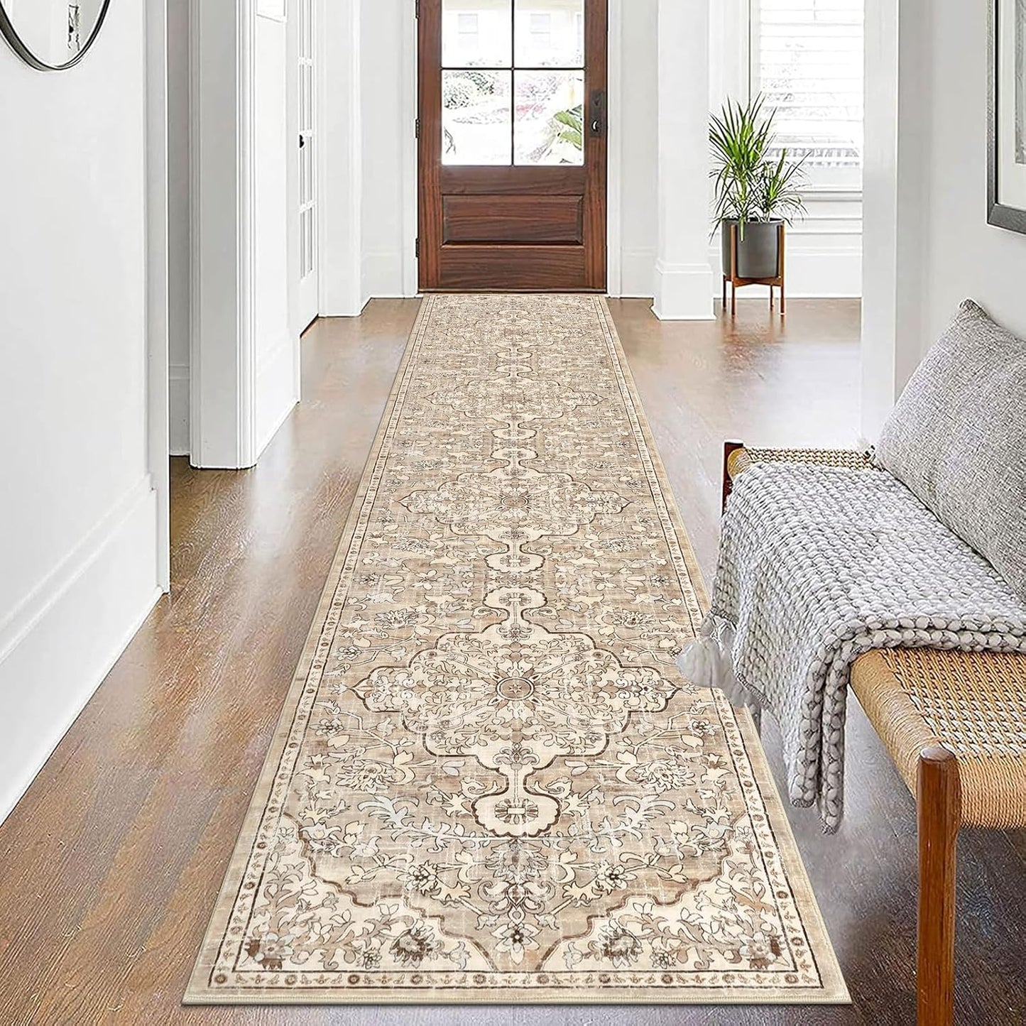Alfombra pasillo boho 2x10 antiderrap lavable