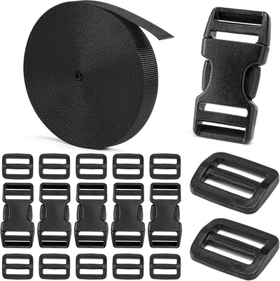 Juego hebillas y correas 3/4 6yd nailon 6 pzas ajustables