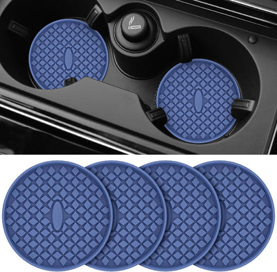 Posavasos silicona coche 4uds antideslizantes azul marino