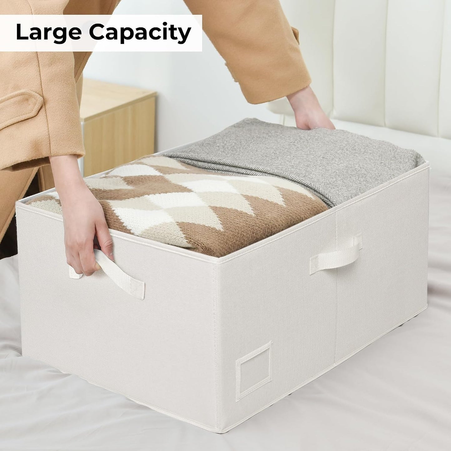 Canastas almacenamiento tela contenedores grandes ropa