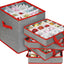 Caja organizadora Navidad 4 bandejas 64 bolas