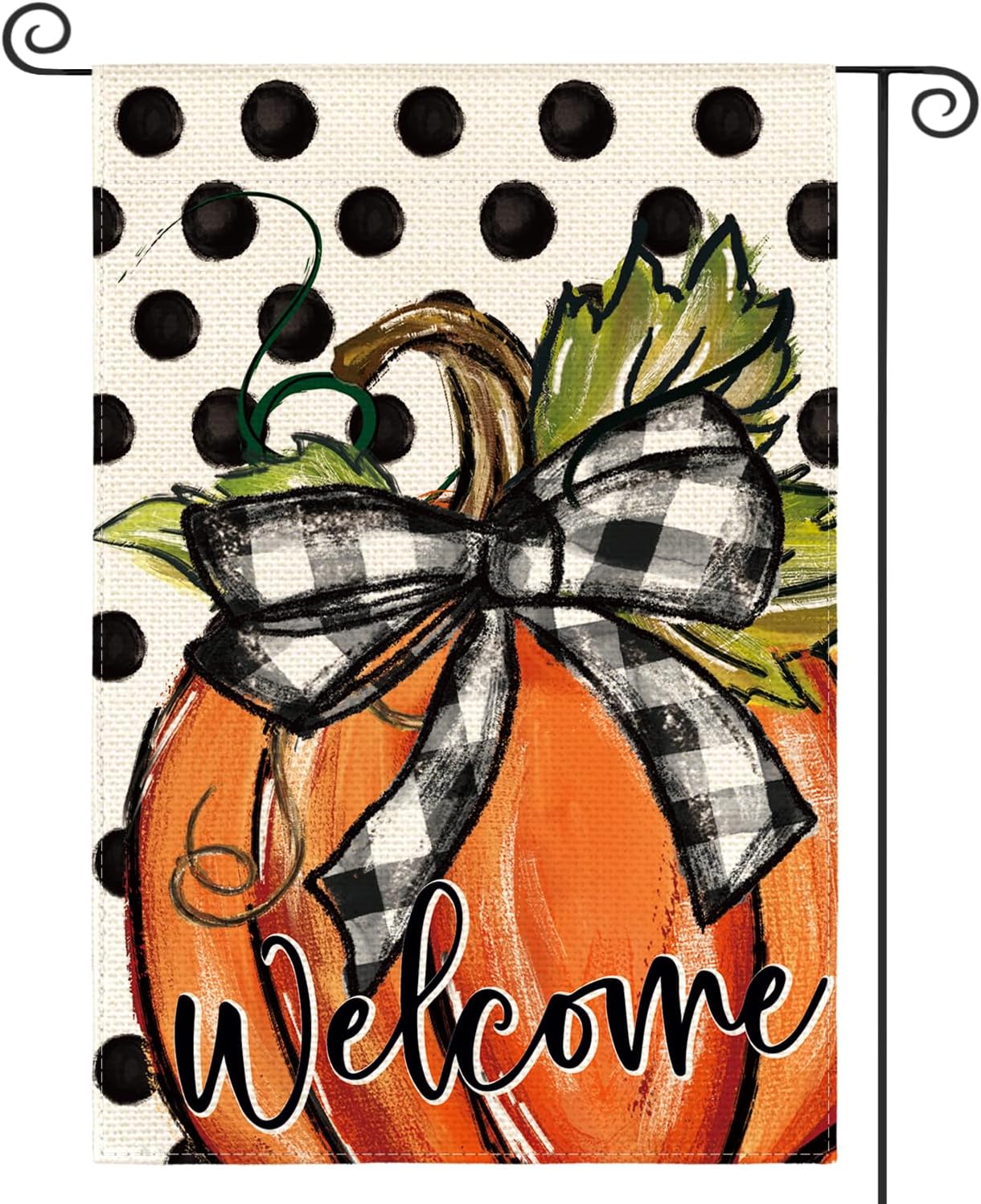 Bandera jardín calabaza otoño 12x18pulg doble cara patio