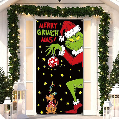 Cubierta puerta Navidad mensaje Merry Christmas decoración fiesta
