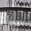 Lámpara techo colgante 5 niveles cristal negro 24pulg