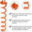 Anclaje suelo espiral 10" correas naranja para tienda