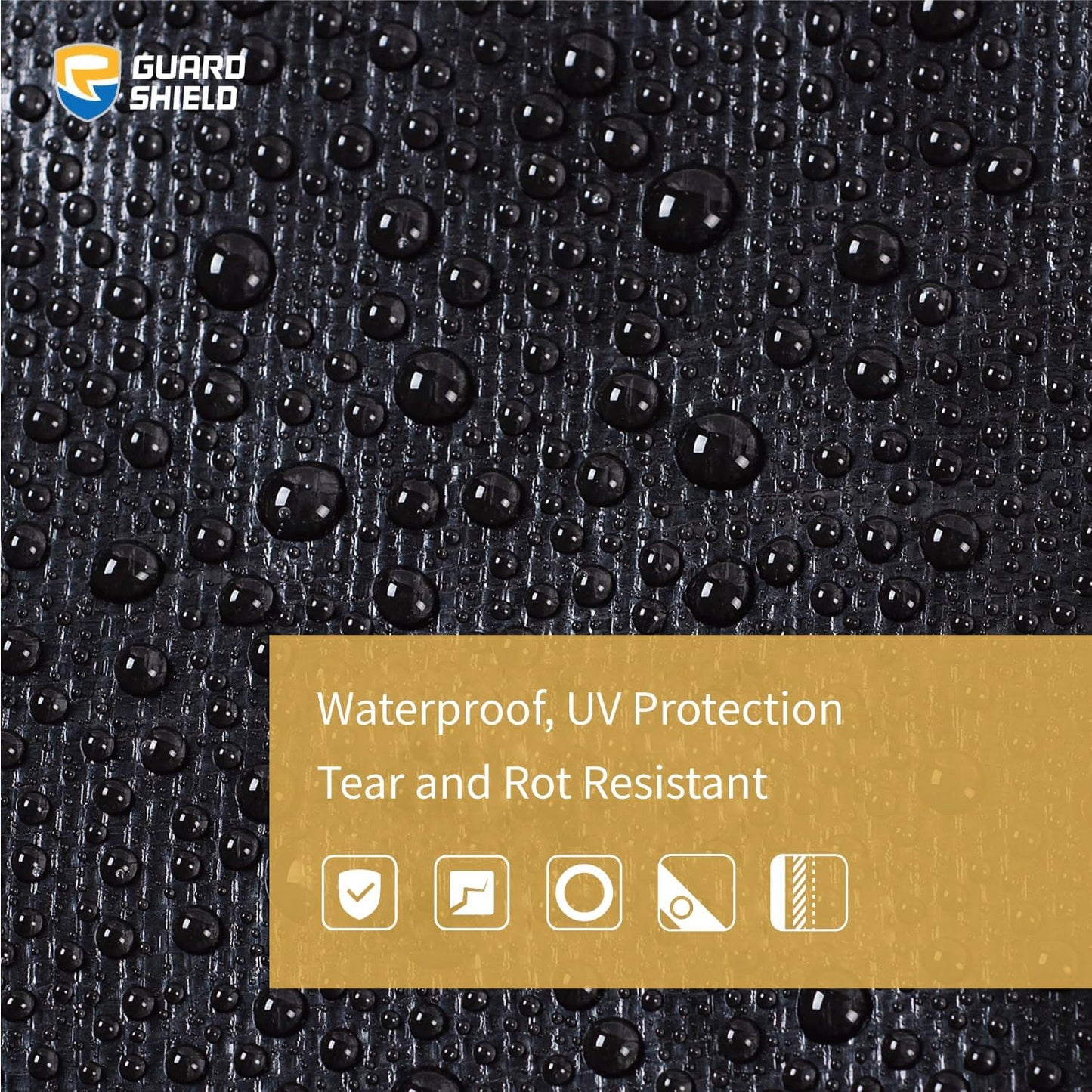 Lonas impermeables polietileno 10x20ft 10mil negro pack 2