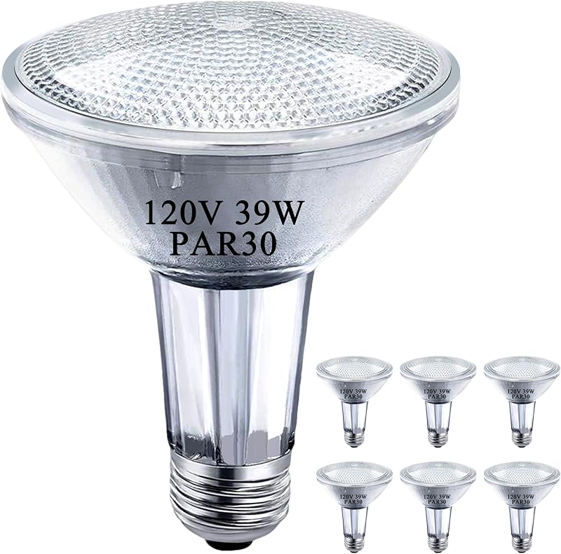 6 Pzas Bombilla PAR30 Halógena E26 2700K