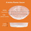 Platos plástico transparente para macetas 6pulg pack 10