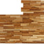 Set 10 azulejos mosaico 3D madera teca natural
