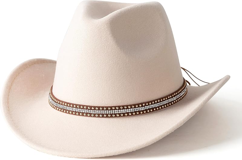 Sombrero vaquero ala ancha fieltro para hombre y mujer