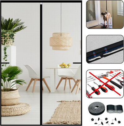Mosquitera puerta malla fibra vidrio 72x80" con imán