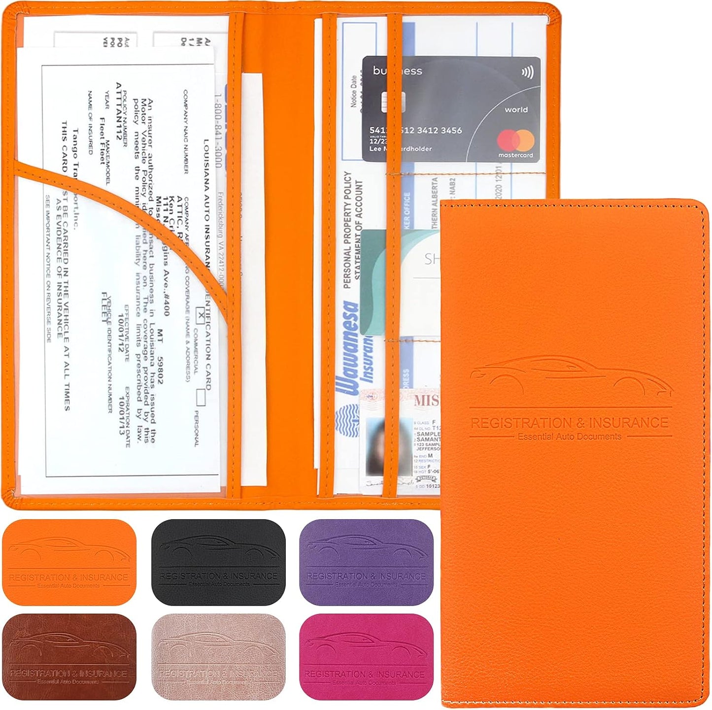 Soporte magnético para documentos auto naranja