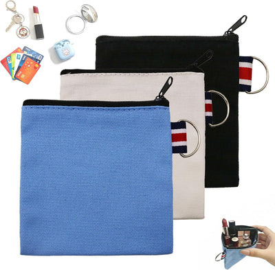 Bolsa maquillaje viaje lona duradera con cremallera organizadora