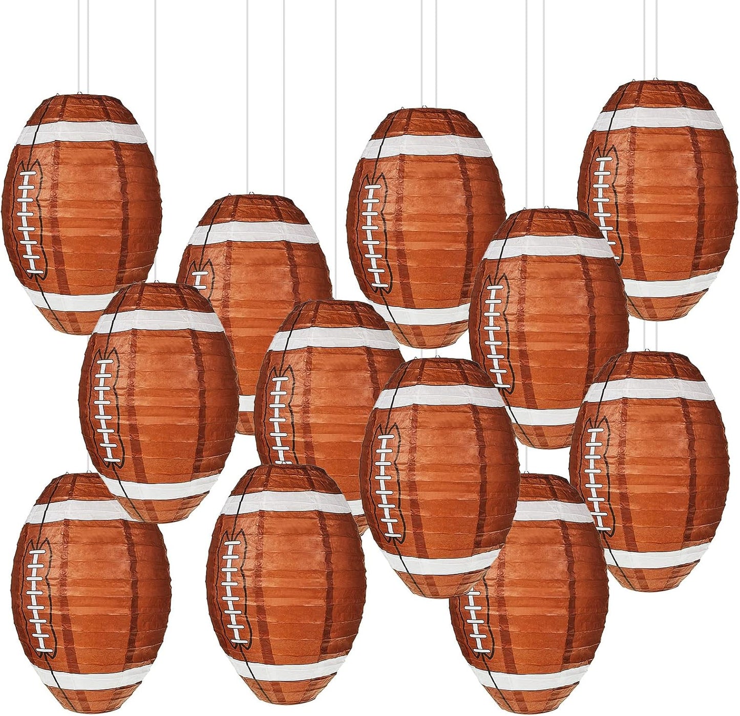 24 Faroles Fútbol 12" Decoración Colgante Deportiva