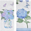 Toallas de cocina con diseño de flores hortensias mariposas azules