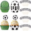 Forros cupcakes fútbol 200pzas césped verde