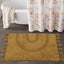 Alfombras baño algodón borlas antideslizante 20x32pulg mostaza