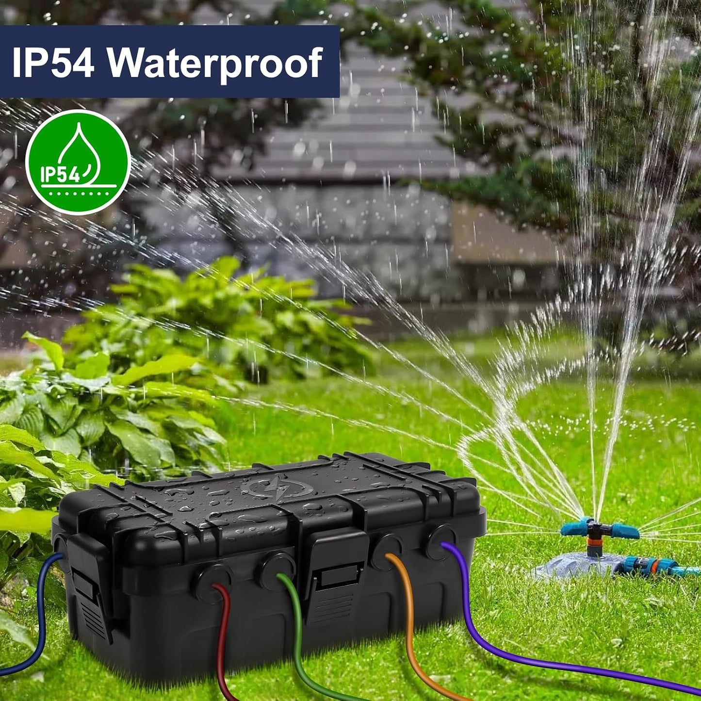 Caja eléctrica exterior 11.6x5.2x4.1pulg IP54 6 entradas