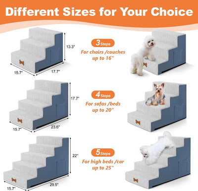 Escaleras para mascotas 17.7pulg 4 escalones antiderrap