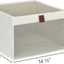 Cesta almacenamiento armario extra grande con ventana beige
