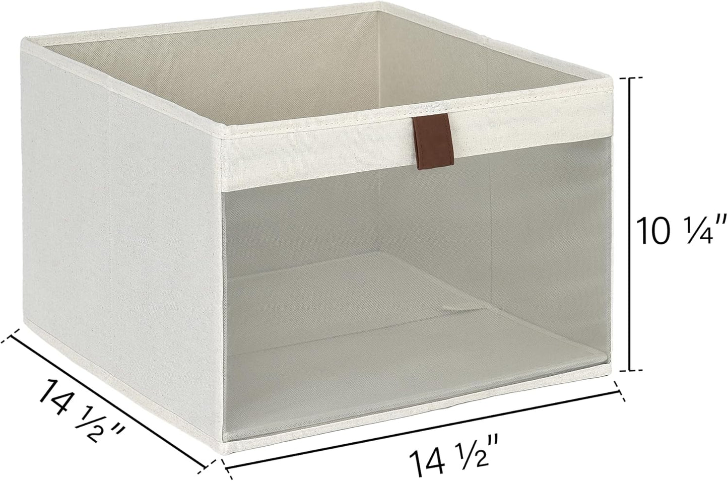 Cesta almacenamiento armario extra grande con ventana beige