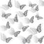 48 Mariposas Plateadas 3D para Decoración de Pared y Pasteles