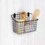 Cesta alambre pared negro mate organiz. cocina