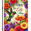 Bandera jardín colibrí 12x18pulg doble cara estilo granja