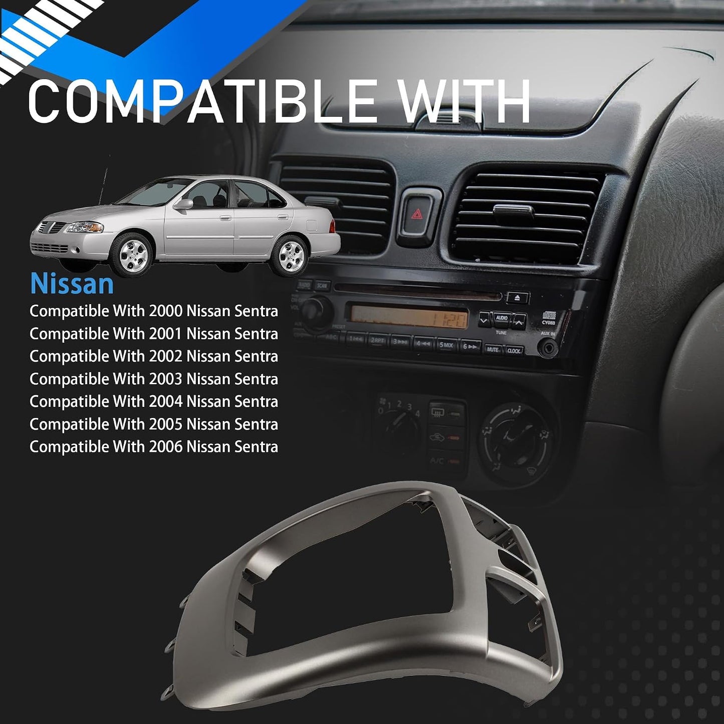Cubierta panel A/C con almacenamiento Nissan Sentra 00-06