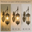 Apliques pared rústicos lámpara cristal ámbar