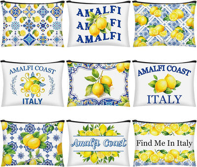 9 Bolsas Maquillaje Temática Romántica Limón Italia Regalo