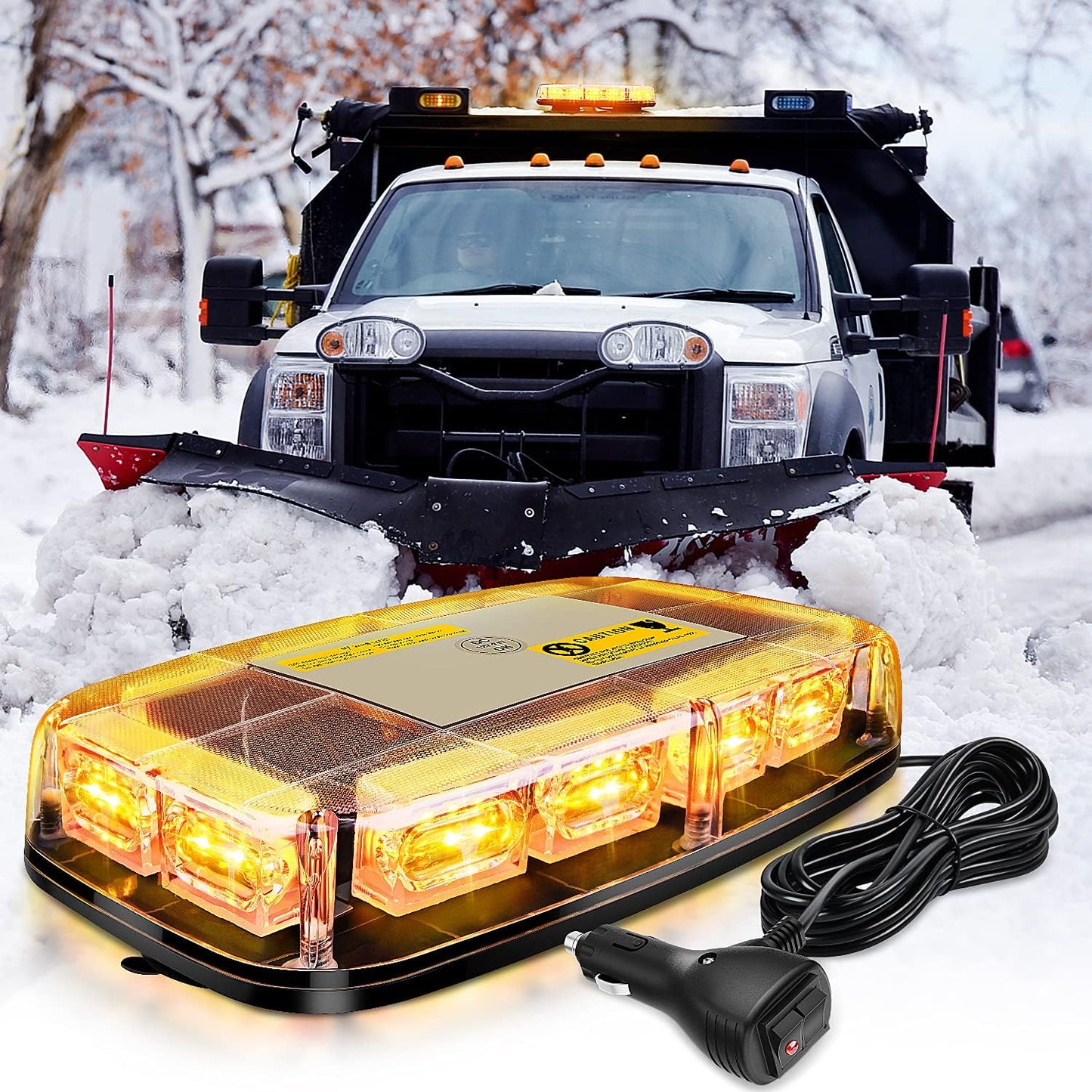 Barra LED estroboscópica techo 12" 48 LED coches camiones