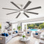 Ventilador techo 80pulg níquel cepillado luces control