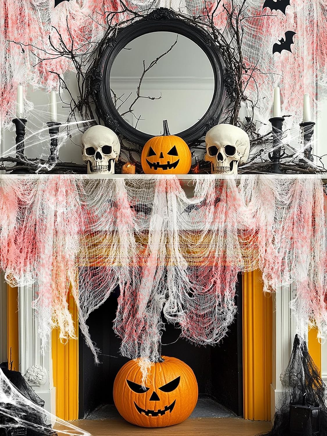 5 Paños Tela Espeluznantes Halloween 30x72pulg
