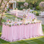 Manteles tul 8ft color rosa bebé para banquetes boda