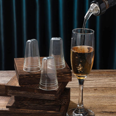 24 Pzas Tapas Botellas Licor Dispensador Universal Goma Translúcida