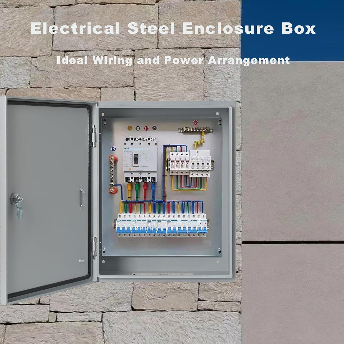 Caja eléctrica impermeable exterior 40,6x30,5x20,3cm gris