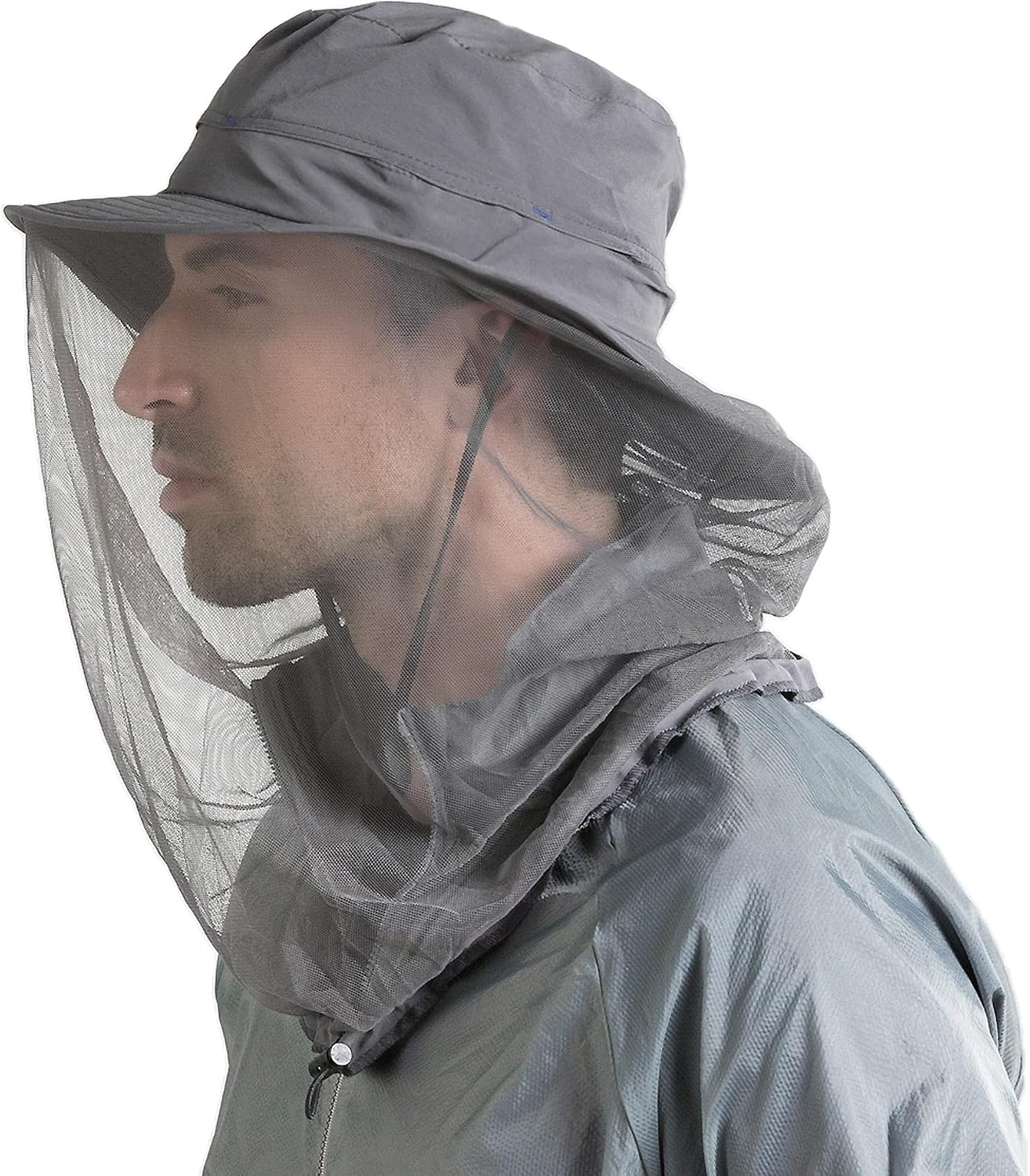 Sombrero pesca protección solar red mosquitos malla oculta