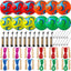 12 Set Balón Fútbol Cuerda Saltar Ajustable