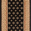 Tapete formal europeo negro resistente sala comedor