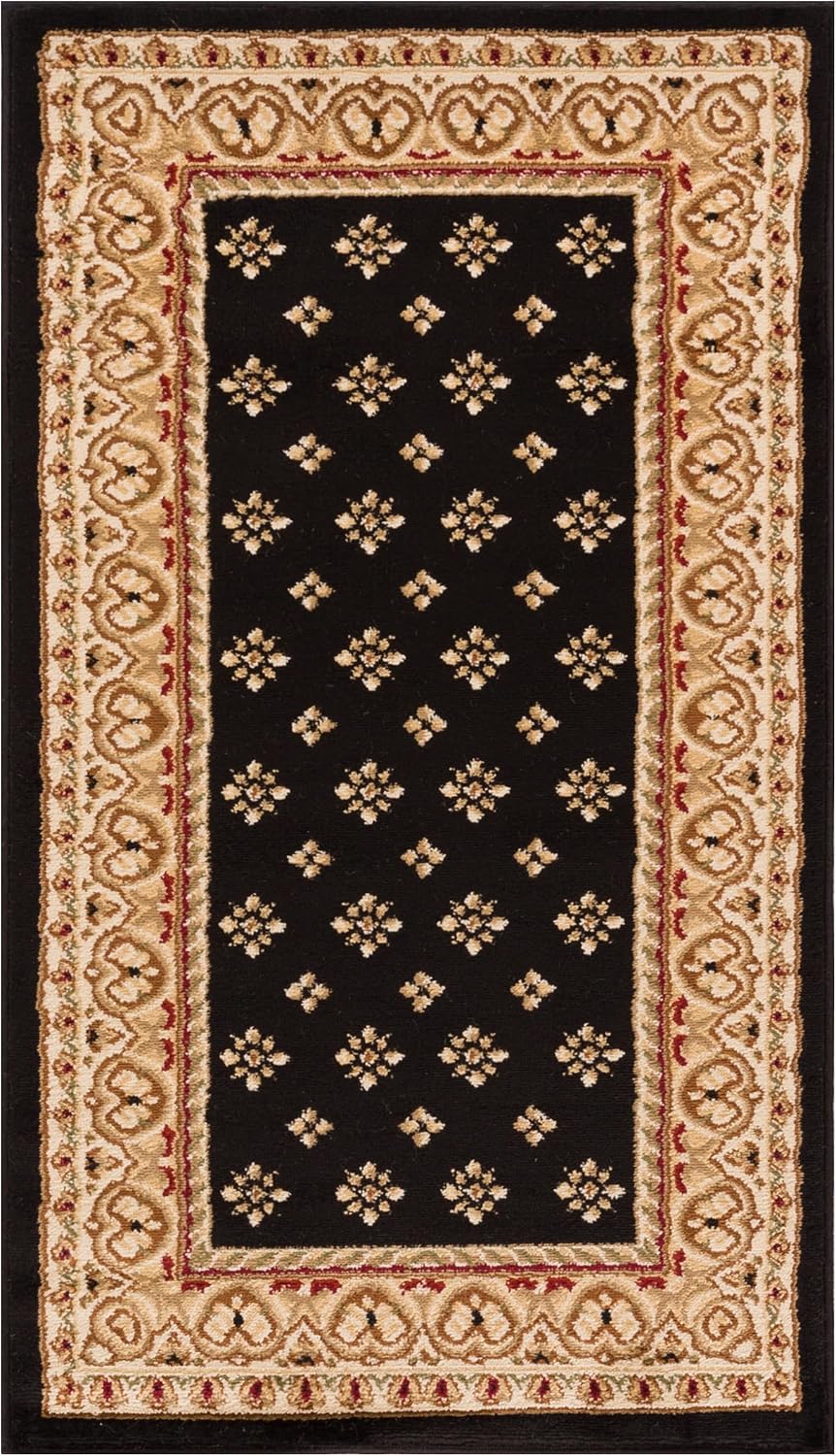 Tapete formal europeo negro resistente sala comedor